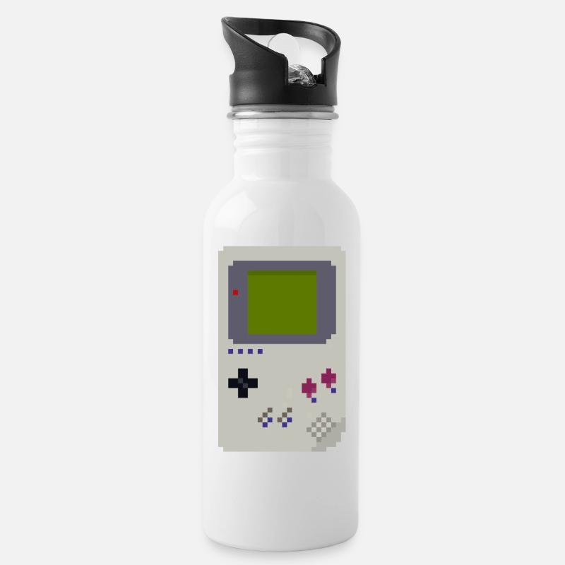 Konsole - Trinkflasche mit integriertem Trinkhalm - Weiß