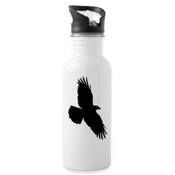 Rabenflug - Trinkflasche mit integriertem Trinkhalm - Weiß - Rechts