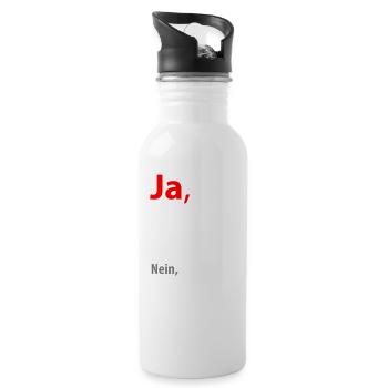 The dog is doing something - Water bottle with straw - white - Right
