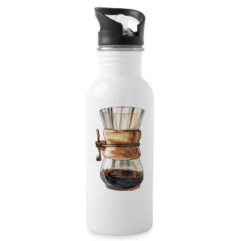 Chemex carafe - Water bottle with straw - white - Right