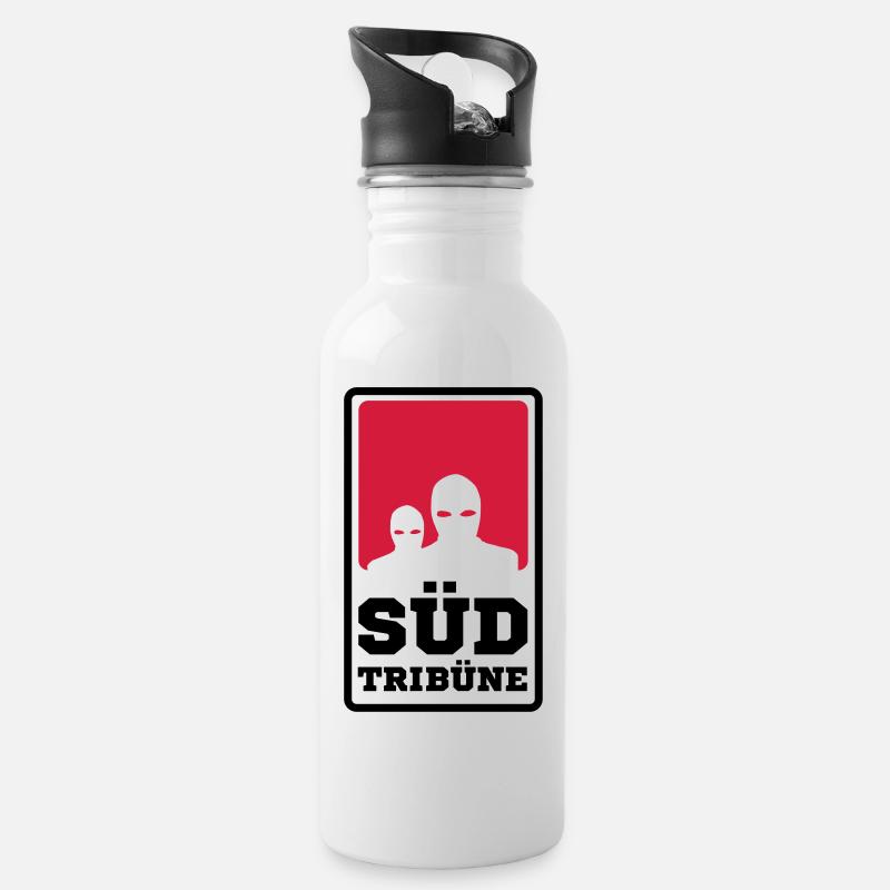 Tribuna Sur - Botella cantimplora con pajita integrada - blanco