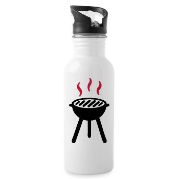 Grill - Gourde avec paille intégrée - blanc - Droite