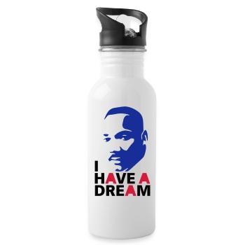 MARTIN LUTHER KING - Trinkflasche mit integriertem Trinkhalm - Weiß - Rechts