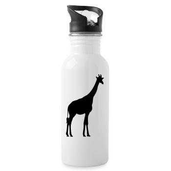 girafe - Gourde avec paille intégrée - blanc - Droite