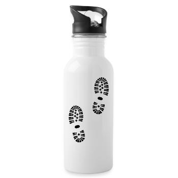 Footprints, hiking (super cheap) - Water bottle with straw - white - Right