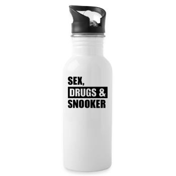 snooker - Water bottle with straw - white - Right