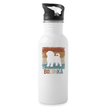 Bolonka Zwetna cadeau chien - Gourde avec paille intégrée - blanc - Droite