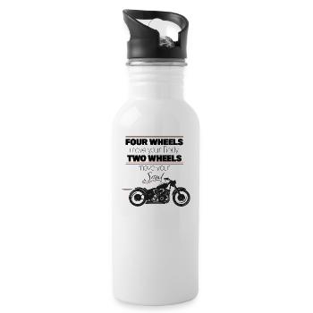Bikers - Water bottle with straw - white - Right