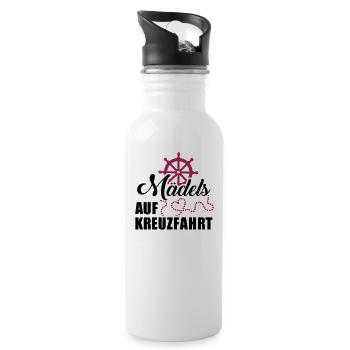 Kreuzfahrt - Trinkflasche mit integriertem Trinkhalm - Weiß - Rechts