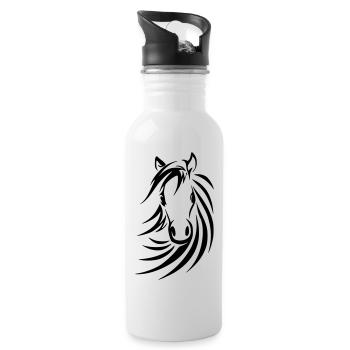 Sweat à capuche de cheval, nous avons beaucoup de motifs de chevaux - Gourde avec paille intégrée - blanc - Droite