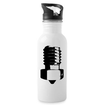 Nozzle Black - Trinkflasche mit integriertem Trinkhalm - Weiß - Rechts