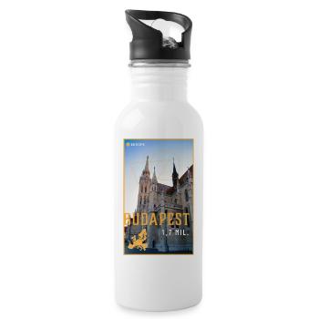 Budapest - Water bottle with straw - white - Right