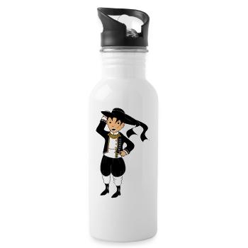 Brittany - Breton man - Water bottle with straw - white - Right