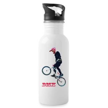 bmx - Gourde avec paille intégrée - blanc - Droite