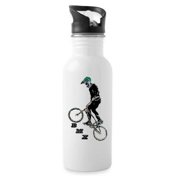 bmx - Gourde avec paille intégrée - blanc - Droite