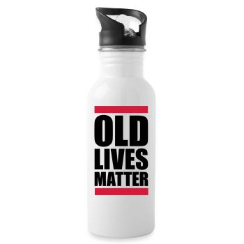 old lives matter Zitat - Trinkflasche mit integriertem Trinkhalm - Weiß - Rechts