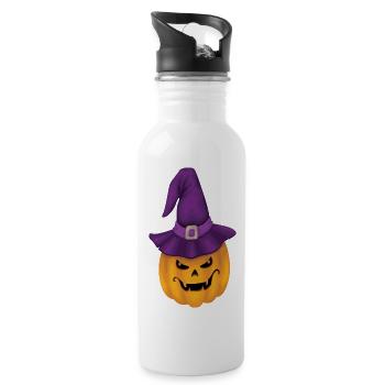 HALLOWEEN - Gourde avec paille intégrée - blanc - Droite