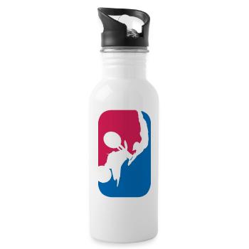 Motocross Motorrad Motorsport stunt Geschenk - Trinkflasche mit integriertem Trinkhalm - Weiß - Rechts