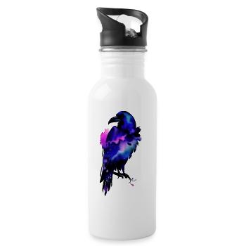 Raven - Water bottle with straw - white - Right