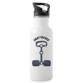 unattached cadeau célibataire - Gourde avec paille intégrée - blanc - Droite