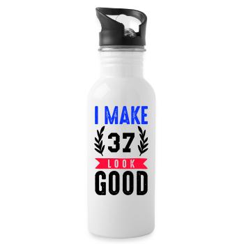 look good 37 - Water bottle with straw - white - Right