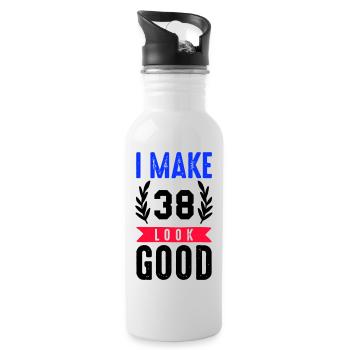 look good 38 - Water bottle with straw - white - Right