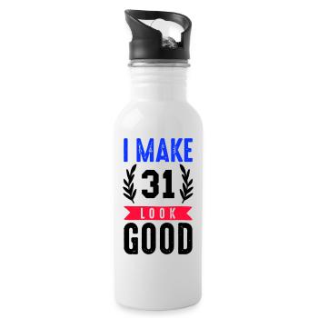 look good 31 - Water bottle with straw - white - Right