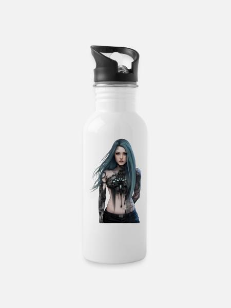 Follow Your Dreams - Water bottle with straw - white