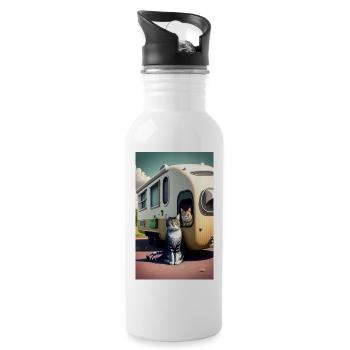 The best memories are made camping - Water bottle with straw - white - Right