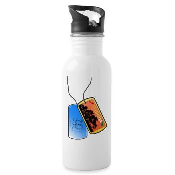 Erkennungsmarke FLORIDA Astronaut Strand Space - Trinkflasche mit integriertem Trinkhalm - Weiß - Rechts