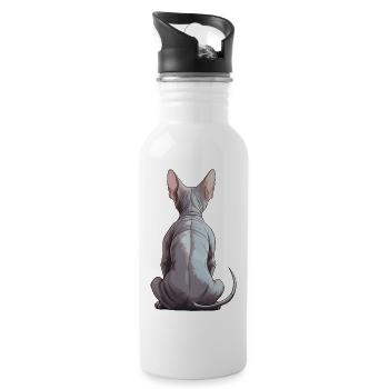 Sphynx - Trinkflasche mit integriertem Trinkhalm - Weiß - Rechts