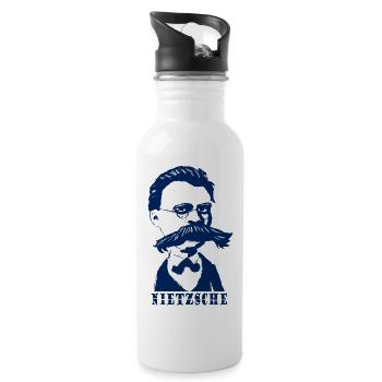 Nietzsche - Gourde avec paille intégrée - blanc - Droite