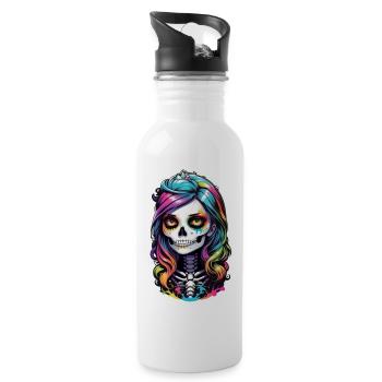 Halloween - Rock & Rainbow - Water bottle with straw - white - Right