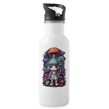 Festival de musique Kawaii Anime Mushroom Girl Goa - Gourde avec paille intégrée - blanc - Droite
