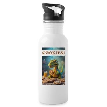 Cookies! - Trinkflasche mit integriertem Trinkhalm - Weiß - Rechts