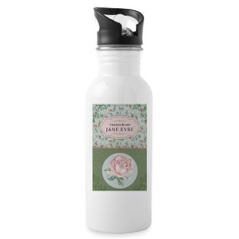 Jane Eyre - Charlotte Bronte - Water bottle with straw - white - Right