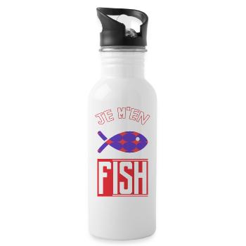 IST MIR EGAL - Trinkflasche mit integriertem Trinkhalm - Weiß - Rechts