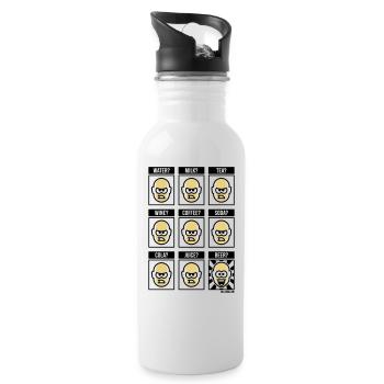 Rien ne vaut une bière ! (buveur de bière drôle POS 3C) - Gourde avec paille intégrée - blanc - Droite