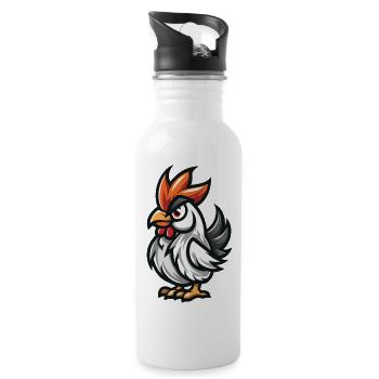 Coq - Gourde avec paille intégrée - blanc - Droite