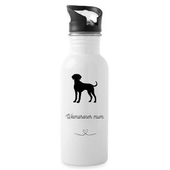 Weimaraner mum maman braque de weimar chien - Gourde avec paille intégrée - blanc - Droite