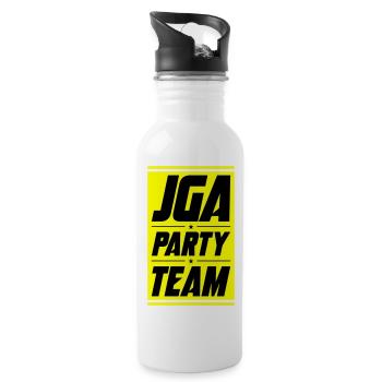 Jga Party Team Junggeselle - Trinkflasche mit integriertem Trinkhalm - Weiß - Rechts