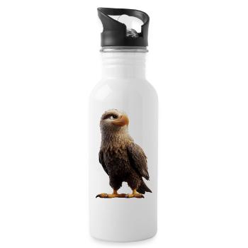 Aigle Pygargue à tête blanche Aigle royal Pygargue à queue blanche - Gourde avec paille intégrée - blanc - Droite