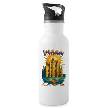 Chemise cathédrale rétro vintage Duomo di Milano - Gourde avec paille intégrée - blanc - Droite