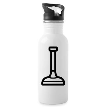 suction cup - Water bottle with straw - white - Right