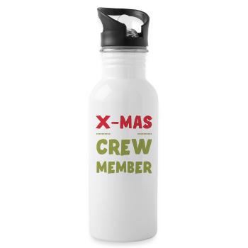 X-Mas Crew Member - Water bottle with straw - white - Right