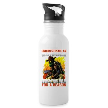 Fire brigade - Water bottle with straw - white - Right