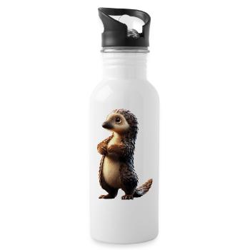 Pangolin Pangolin Pine Cone Pangolins - Water bottle with straw - white - Right