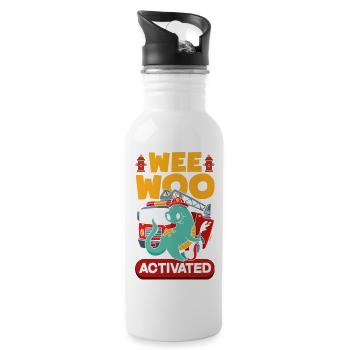 Wee Woo Squad Fire Tiny Firefighter - Water bottle with straw - white - Right