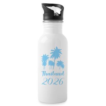 Thailand Palms 2026 - Water bottle with straw - white - Right