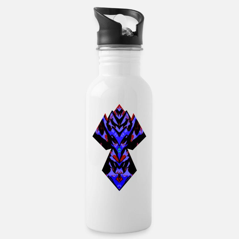Error God, Black Sigil, Void Guardian - Trinkflasche mit integriertem Trinkhalm - Weiß